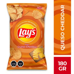 EVERCRISP - Papas Fritas Lays Sabor Queso Cheddar Evercrips 180 g