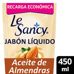 LE SANCY - Jabón Líquido con Aceite de Almendras Doypack 450 ml