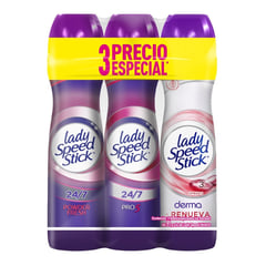 LADY SPEED STICK - Pack Desodorante Antitranspirante 3 x 91 g