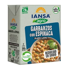 IANSA AGRO - Garbanzos Espinaca Plato Listo 390 g