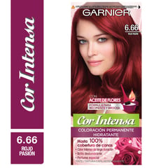 COR INTENSA - Tinte para Cabello Garnier 6.66 Rojo Pasión 1 Un