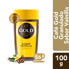 GOLD - Café Granulado Sabor Vainilla 100 g