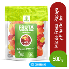 TOTTUS - Mix Fruta Congelada en Trozos Frutilla, Papaya y Piña 500 g