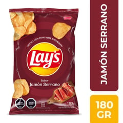 LAYS - Papas Mediterráneas Sabor Jamón Serrano Lay's 180 g