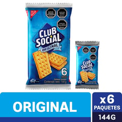 CLUB SOCIAL - Pack Galletas Saladas 6 x 24 g