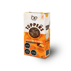 BE COOKIES - Galletas de Arroz Cubiertas de Chocolate Negro Libre de Gluten 132 g