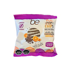 BE SNACKS - Snack Pop Chips con Cubierta de Chocolate Naranja Sin Gluten 25 g