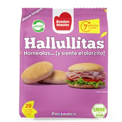 BREDENMASTER - Pan Congelado Precocido Hallullas Bolsa 1.1 Kg