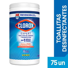 CLOROX - Toallitas Desinfectantes Expert 75 Un