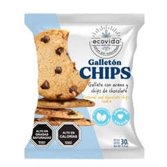 ECOVIDA - Galletón de Avena con Chips de Chocolate Sin Azúcar 30 g