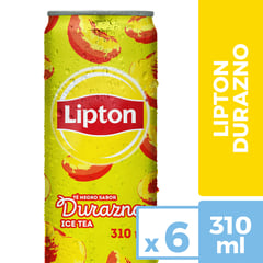 LIPTON - Pack Té Durazno Lata 6 x 310 ml