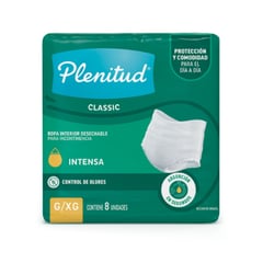 PLENITUD - Pañal Adulto Pants Classic Absorcion Intensa Talla G/XG 8 Un