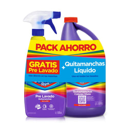 CLOROX - Pack Cloro Ropa Pre Lavado Gatillo 500 cc + Quitamanchas Líquido 1.8 Lt