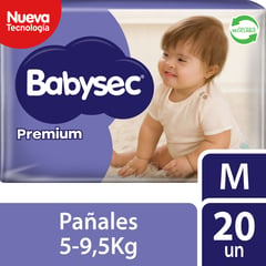 BABYSEC - Pañales Desechables Premium Talla M 20 Un