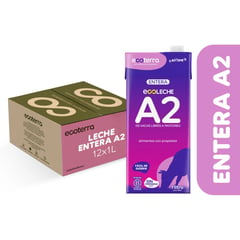 ECOTERRA - Pack Leche Especial Entera A2 12 x 1 L