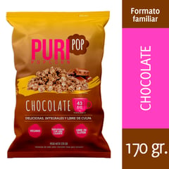 PURISNACKS - Puripop Popcorn Sabor Chocolate 170 g