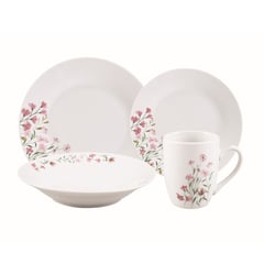 CASA JOVEN - Porcelana 16Pz Flores Multi