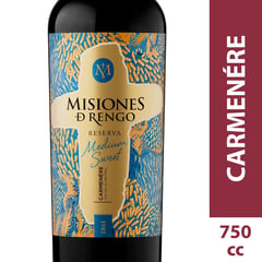 MISIONES DE RENGO - Vino Tinto Carmenere Reserva Medium Sweet 12° 750 cc