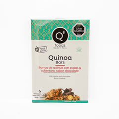 QFOODS - Barras de Quinoa Pasas y Chocolate 6 un