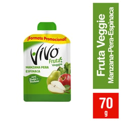 VIVO - Compota Veggie Manzana, Pera y Espinaca 70 g