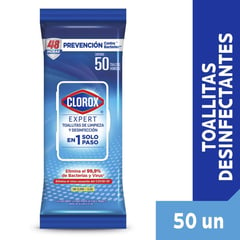 CLOROX - Toallas Húmedas Desinfectantes Expert 50 Un