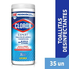 CLOROX - Toallas Húmedas Desinfectantes Expert 35 Un