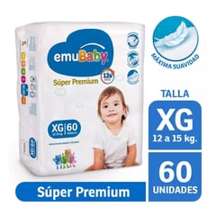 EMUBABY - Pañales Super Premium XG 60 Un