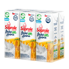 SOPROLE - Pack Leche Semidescremada con Avena 6 x 200 ml