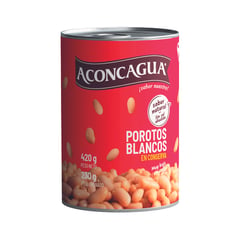 ACONCAGUA - Conserva Porotos Blancos Sin Sal 420 g