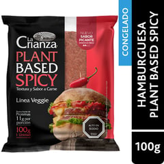 LA CRIANZA - Hamburguesa Vegetal Plant Base Spicy 100 g