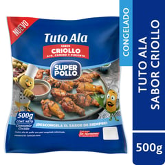 SUPER POLLO - Trutros Ala de Pollo Sabor Criollo Congelados 500 g