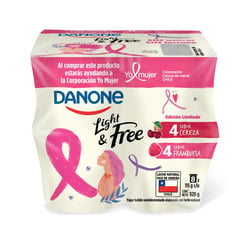 undefined - Pack Yoghurt Cereza y Frambuesa Danone Light & Free 8 Un x 115 g