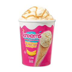 KREEMS - HELADO DE LECHE PLATANO MANJAR 1 LT