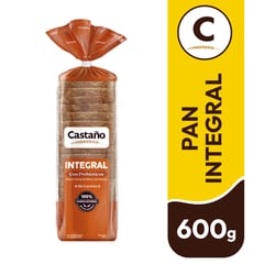 CASTAÑO - Pan de Molde Integral con Prebióticos 600 g