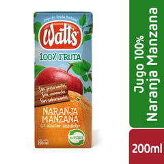 WATTS - Jugo Naranja Manzana Sin Azúcar 200 ml