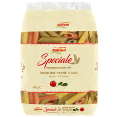 COLISEO - Pasta Penne Rigate Tricolor 400 g