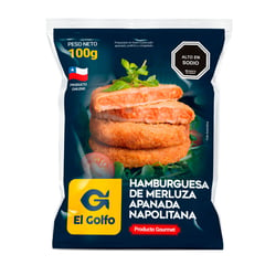 EL GOLFO - Hamburgesa de Merluza Apanada Napolitana Congelada 100 g