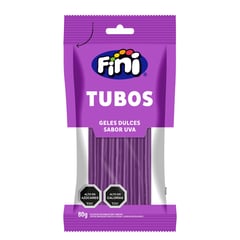 FINI - Tubos Geles Dulces Sabor Uva 80 g